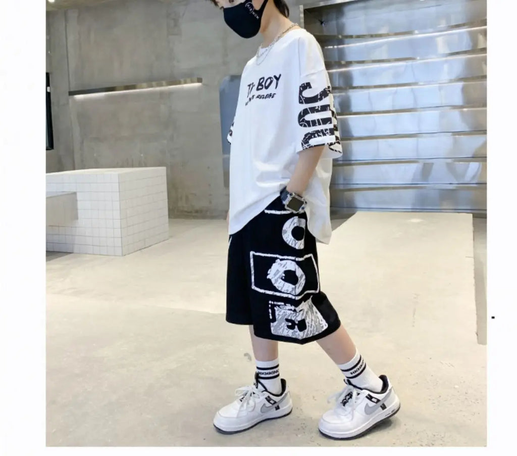 Boys' Hip-Hop T-Shirt & Pants Sports Set
