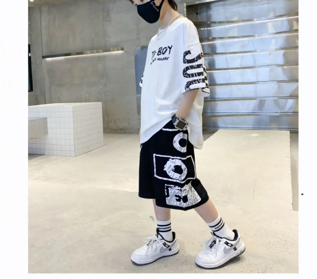 Boys' Hip-Hop T-Shirt & Pants Sports Set