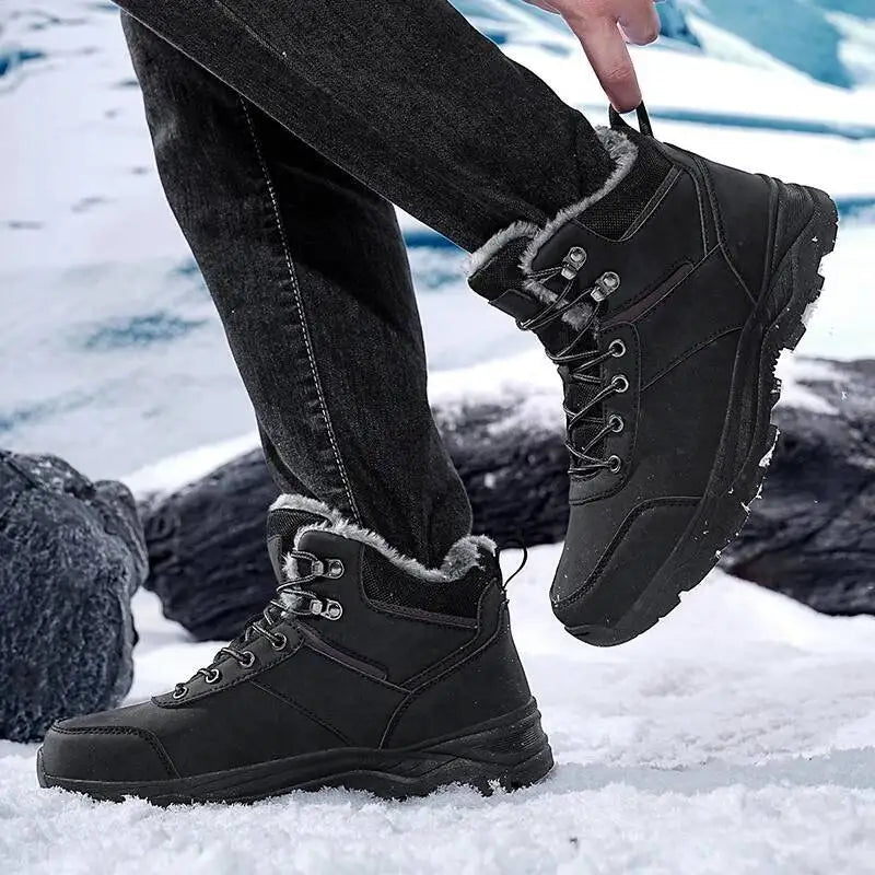 Men's Fleece-Lined High-Top Snow Boots