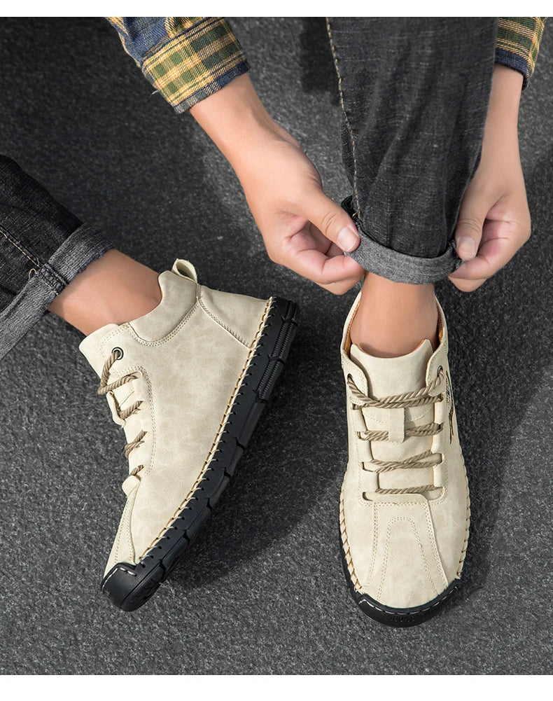 Men's Handmade Leather Outdoor Ankle Boots