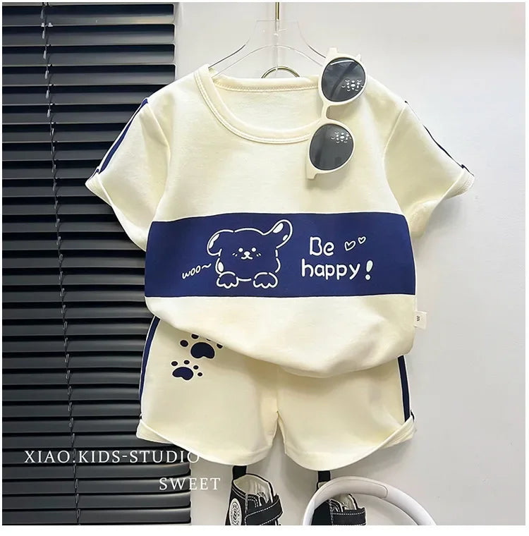 Toddler Striped T-Shirt & Shorts Lounge Set