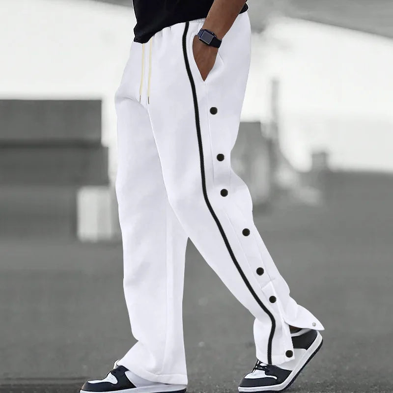 Men's Drawstring Straight-Leg Casual Pants