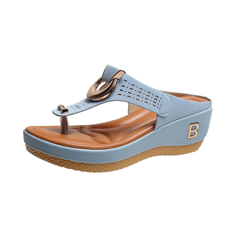 Women's Platform Wedge Flip-Flop Sandals