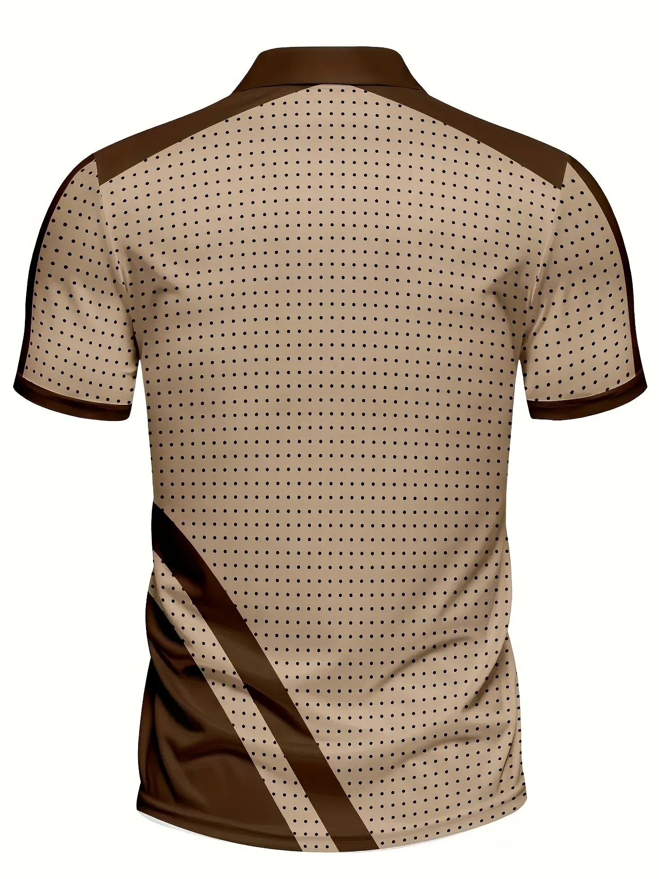Men's 3D Polka Dot Print Polo Shirt