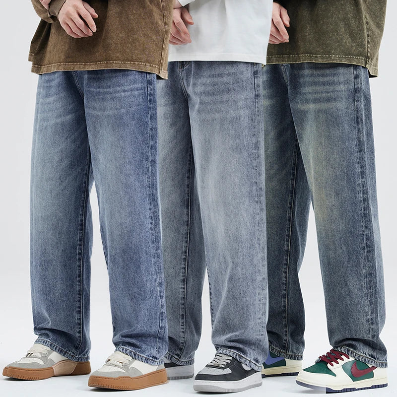 Men's Y2K Vintage Baggy Straight Denim Jeans