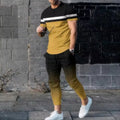 Men's 3D Print T-Shirt & Long Pants Set