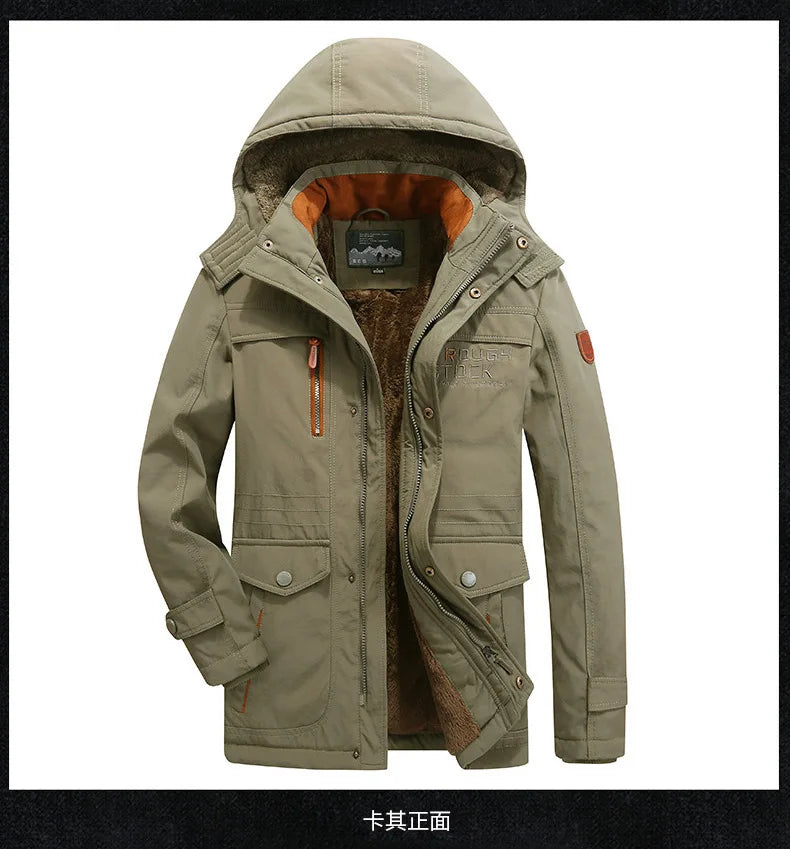 Men's Velvet Padded Winter Jacket