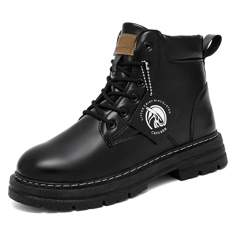 Men's Lace-Up High-Top Ankle Boots