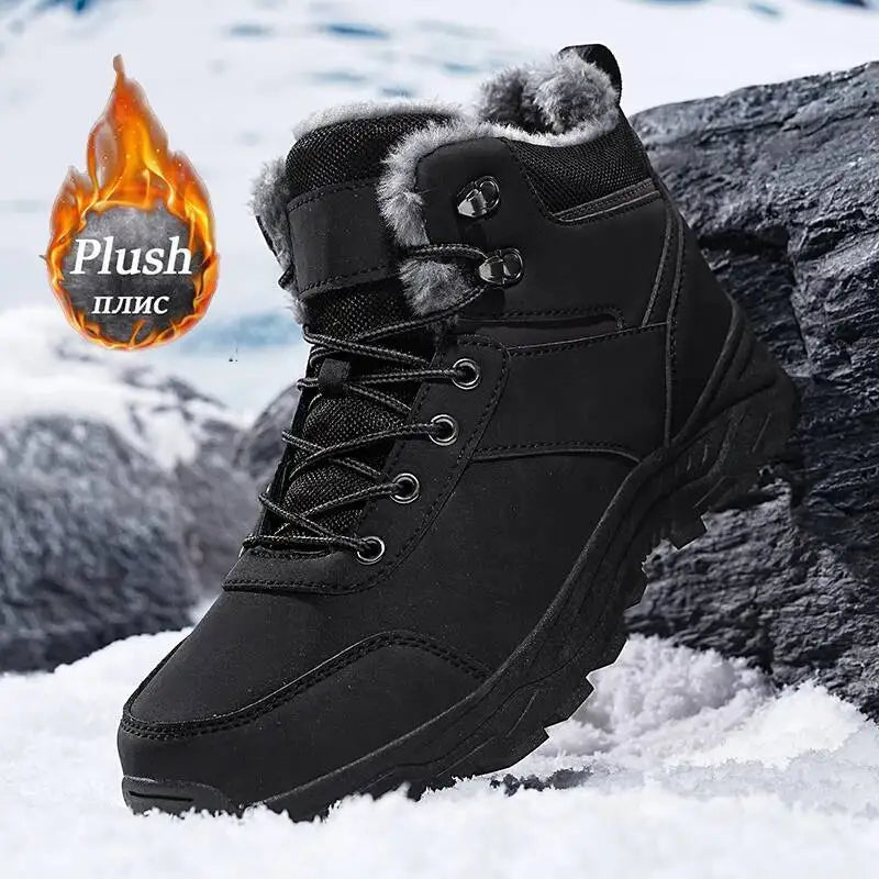 Men's Fleece-Lined High-Top Snow Boots