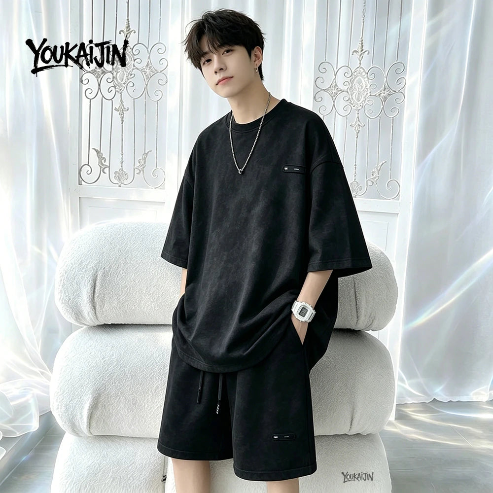 Men's Tie-Dye T-Shirt & Shorts Co-Ord Set