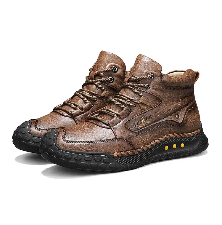 Men's Retro Lace-Up Casual Boots