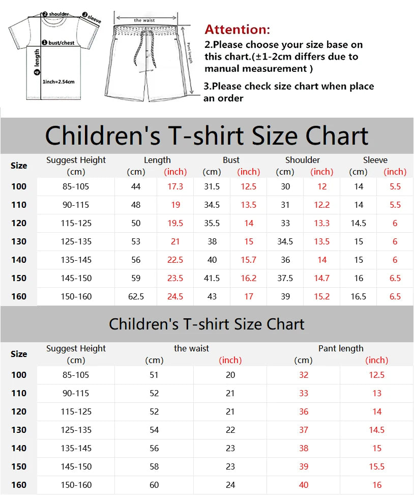Boys' Pullover T-Shirt & Shorts Sports Set