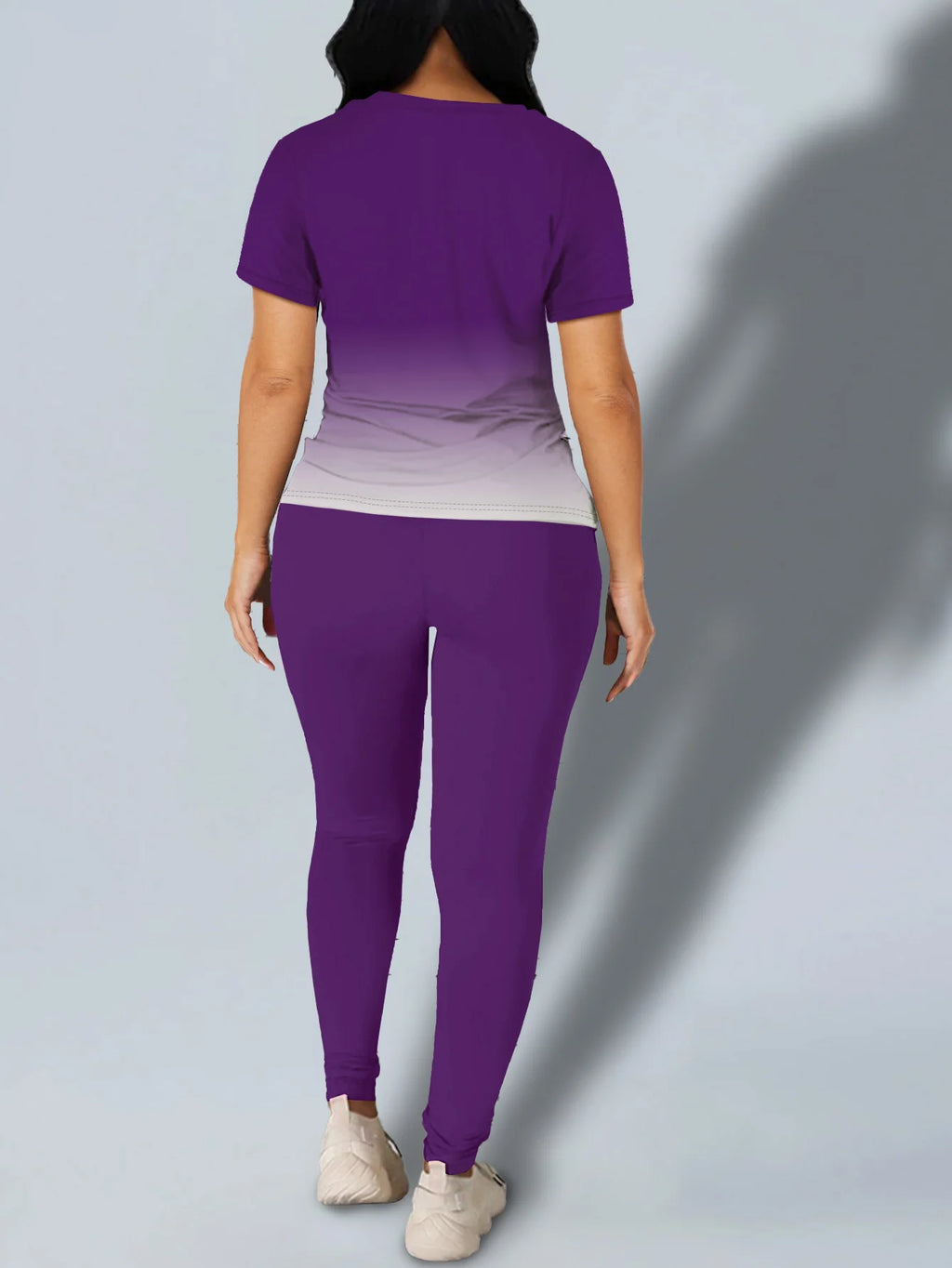 Women's Heart Print Gradient Summer Set