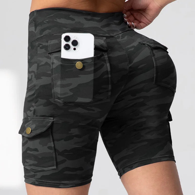 Women's Camo Butt-Lifting Workout Shorts