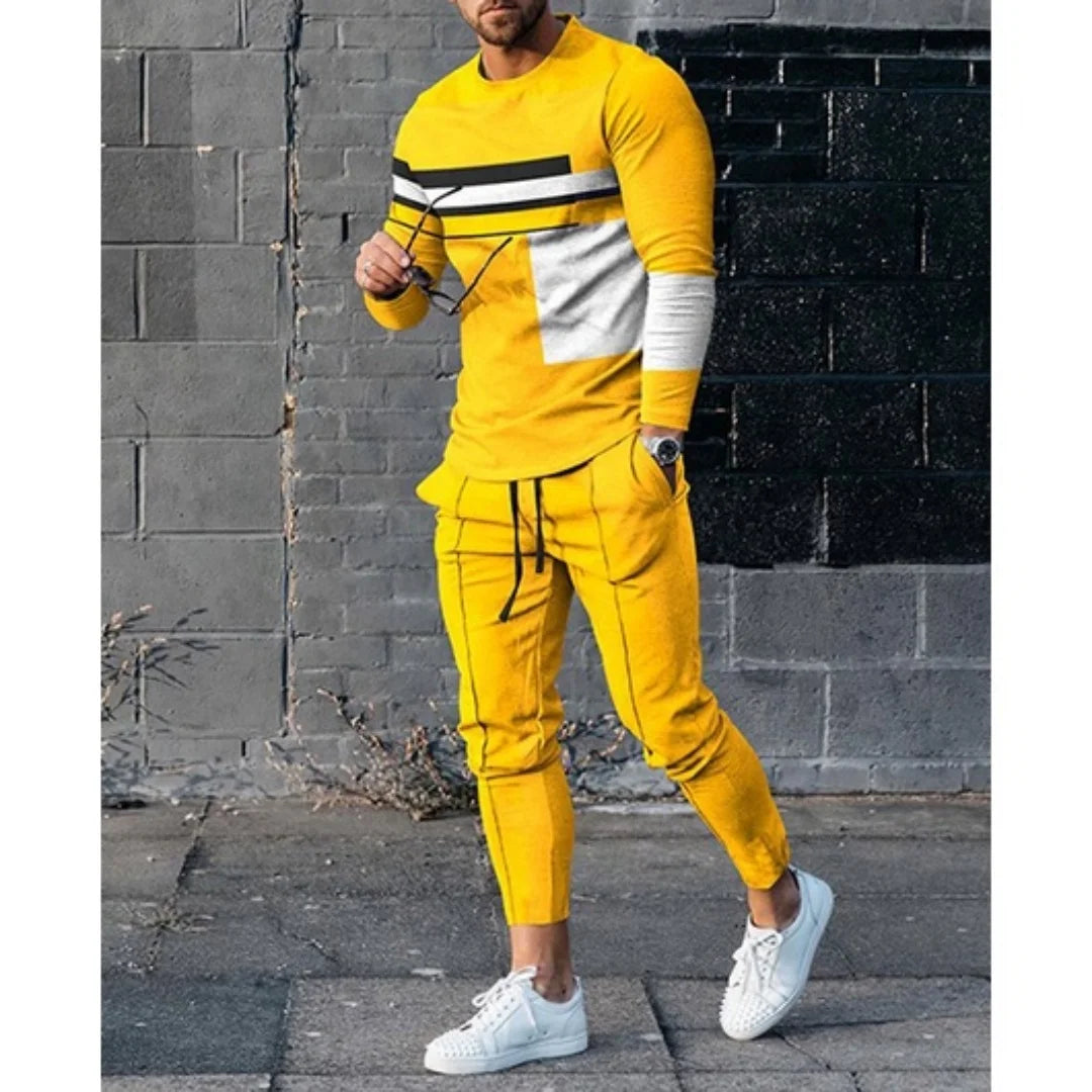 Men's Long-Sleeve Oversized Tracksuit Set