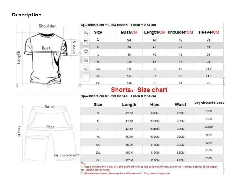 Men's Summer Casual T-Shirt & Shorts Set