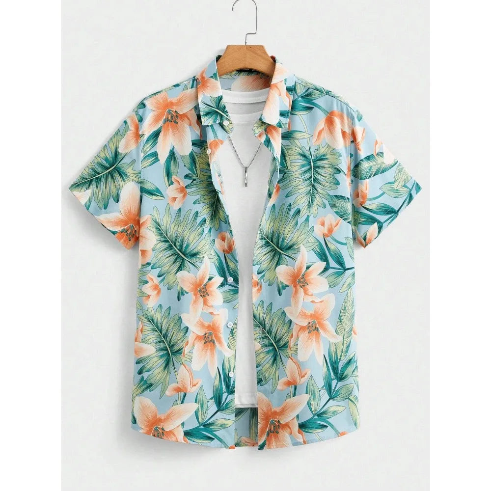 Men's Hawaiian Print Casual Shirt