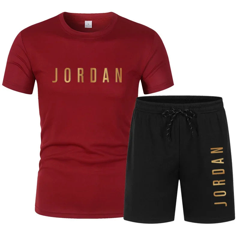 Men's Trendy Sports T-Shirt & Shorts Set