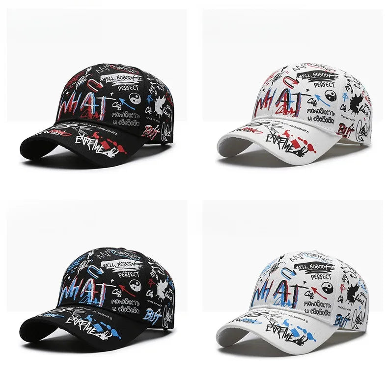 Graffiti Print Snapback Baseball Cap