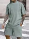 Men's Vertical Stripe T-Shirt & Shorts Set