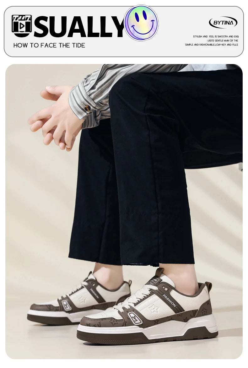 Men's Street Style Platform Skate Sneakers