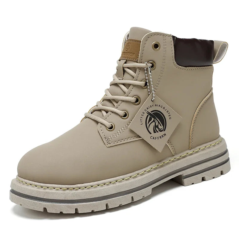 Men's Lace-Up High-Top Ankle Boots