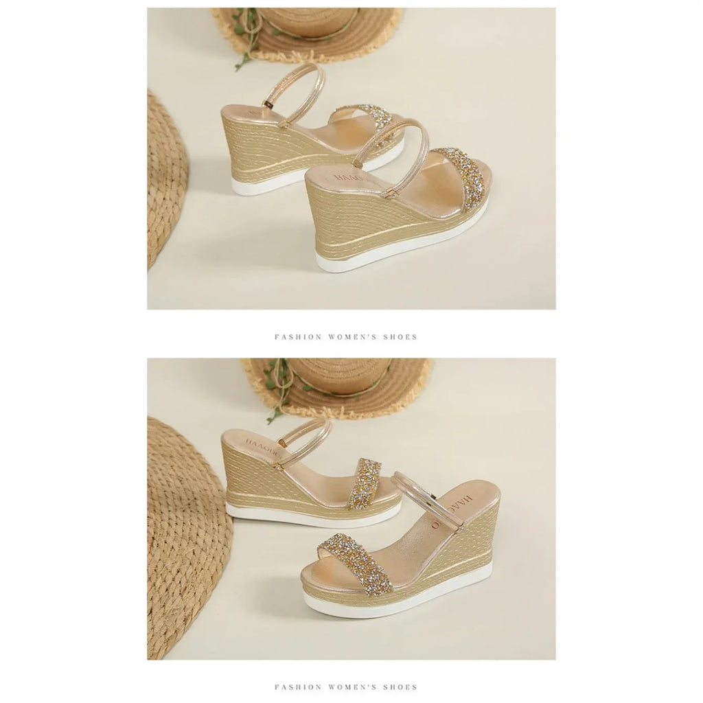 Women's Wedge Platform Slip-On Sandals