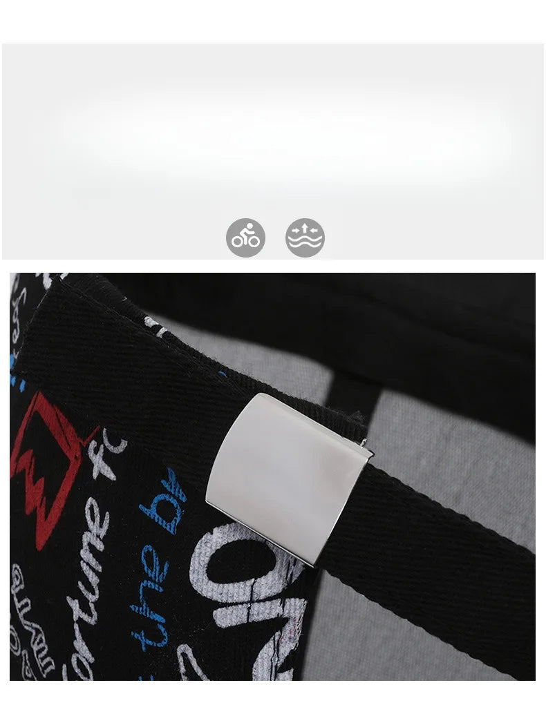 Graffiti Print Snapback Baseball Cap