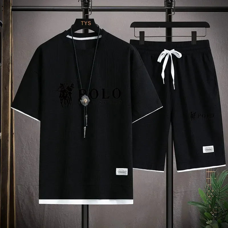 Men's Fitness T-Shirt & Shorts Jogging Set