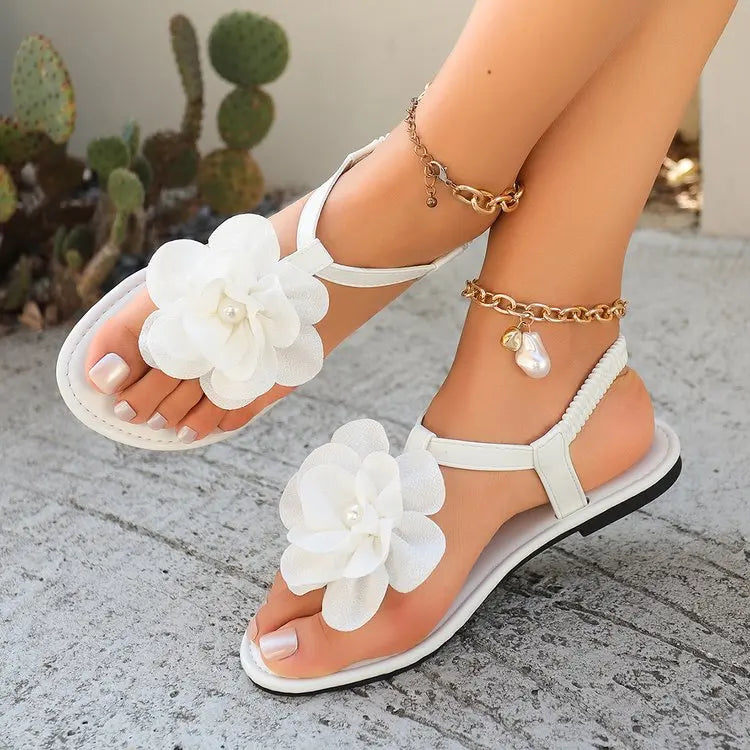 Women's Floral Flat Casual Sandals