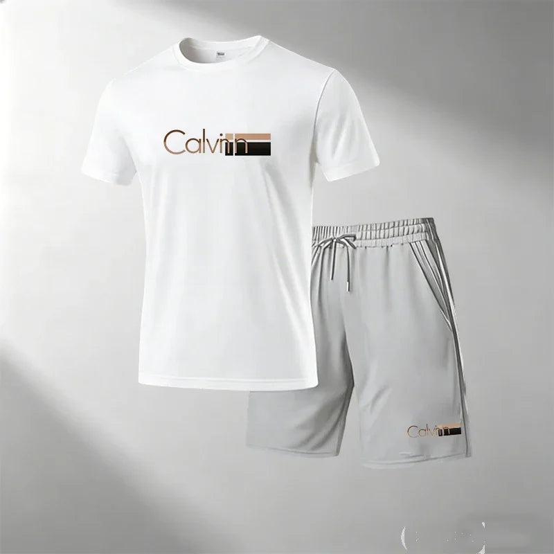 Men's Quick-Dry Fitness T-Shirt & Shorts Set