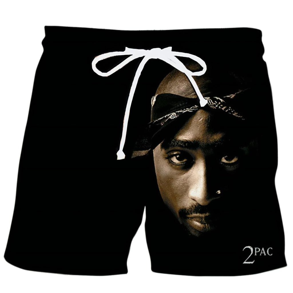 Men's 2Pac Tupac 3D Print Sweatshorts