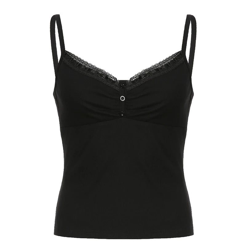 Women's Y2K Button Corset Crop Top