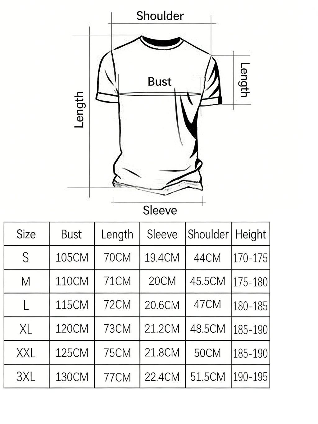 Men's 3D Pattern Print Breathable T-Shirt