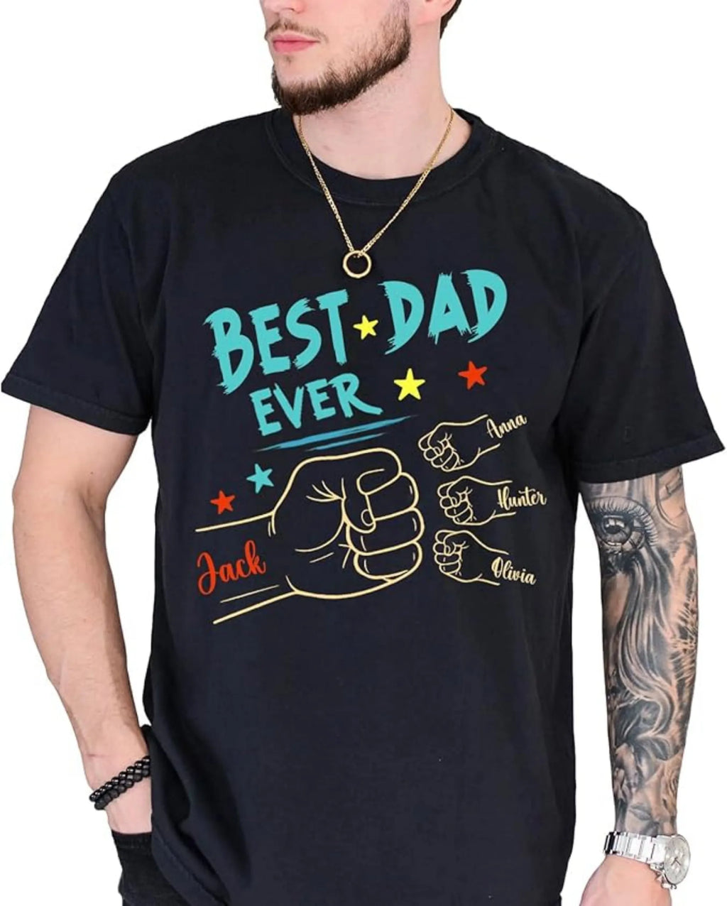 Men's Personalised Dad & Grandpa Graphic T-Shirt