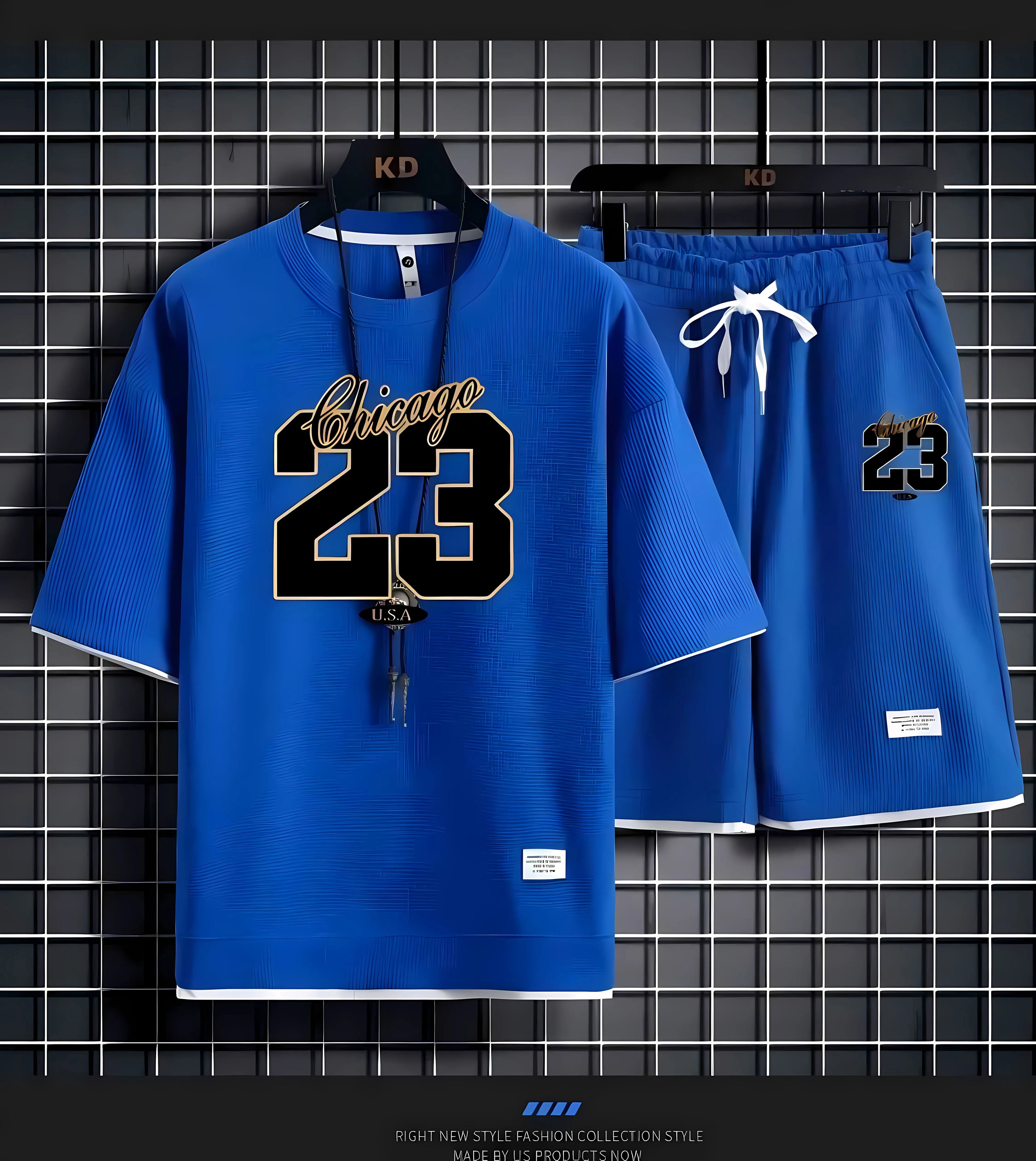 Men's 3D Digital Print T-Shirt & Shorts Set