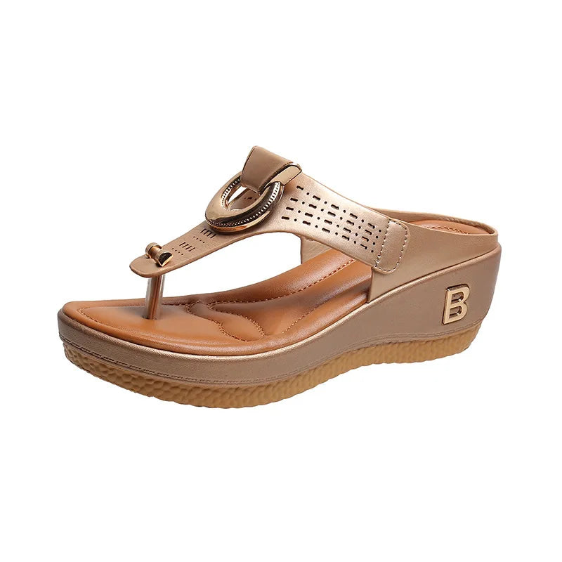 Women's Platform Wedge Flip-Flop Sandals
