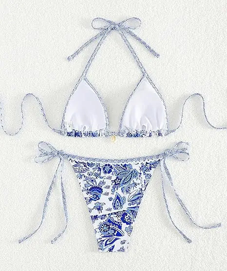 Women's Halter Triangle String Bikini