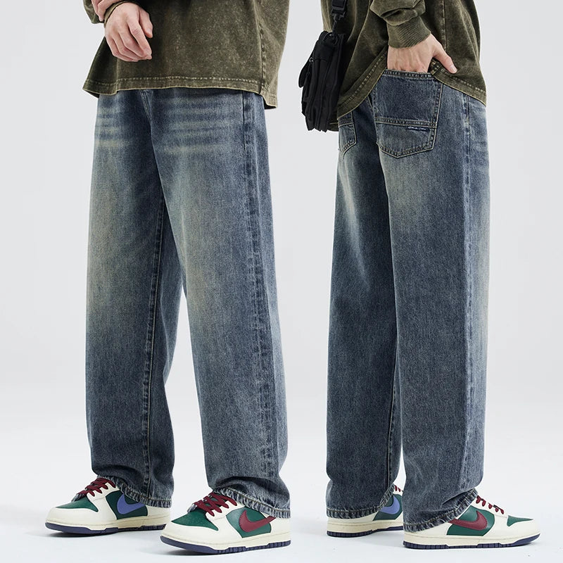 Men's Y2K Vintage Baggy Straight Denim Jeans