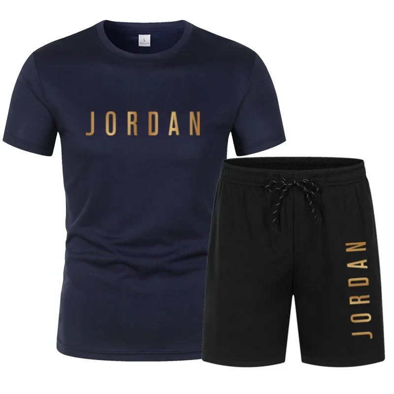 Men's Trendy Sports T-Shirt & Shorts Set