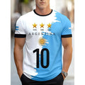 Argentina Flag 3D Print Graphic T-Shirt