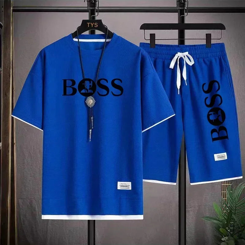 Men's Breathable T-Shirt & Shorts Sports Set