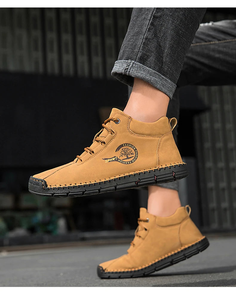 Men's Handmade Leather Outdoor Ankle Boots
