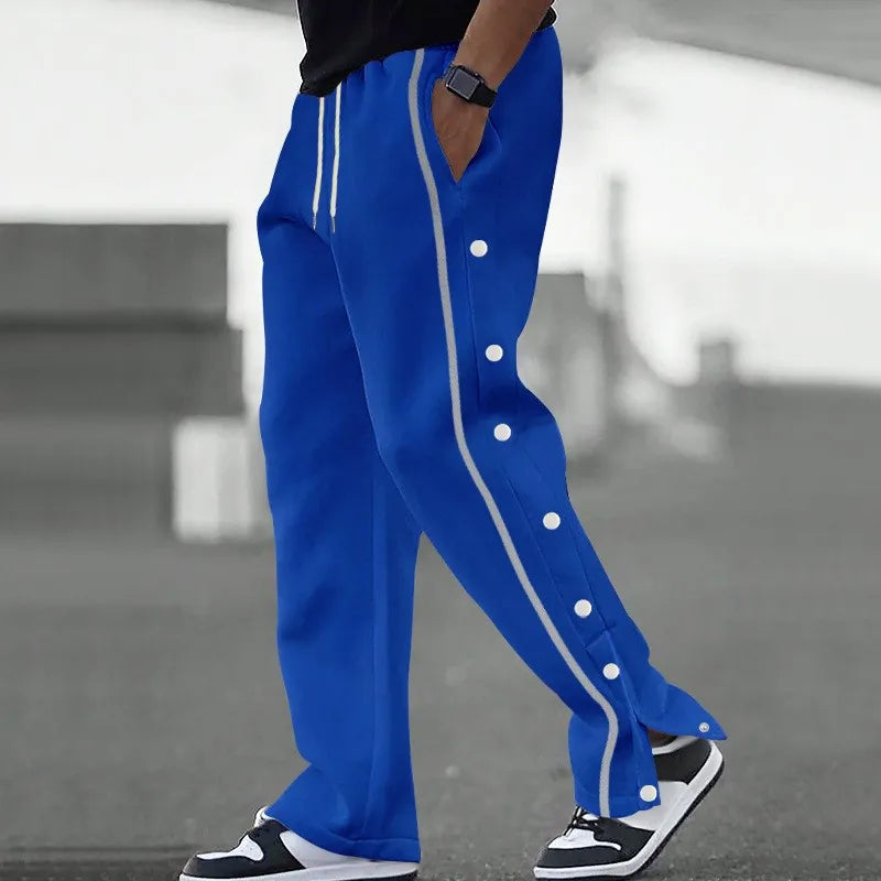 Men's Drawstring Straight-Leg Casual Pants