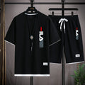 Men's Hooded T-Shirt & Shorts Casual Set
