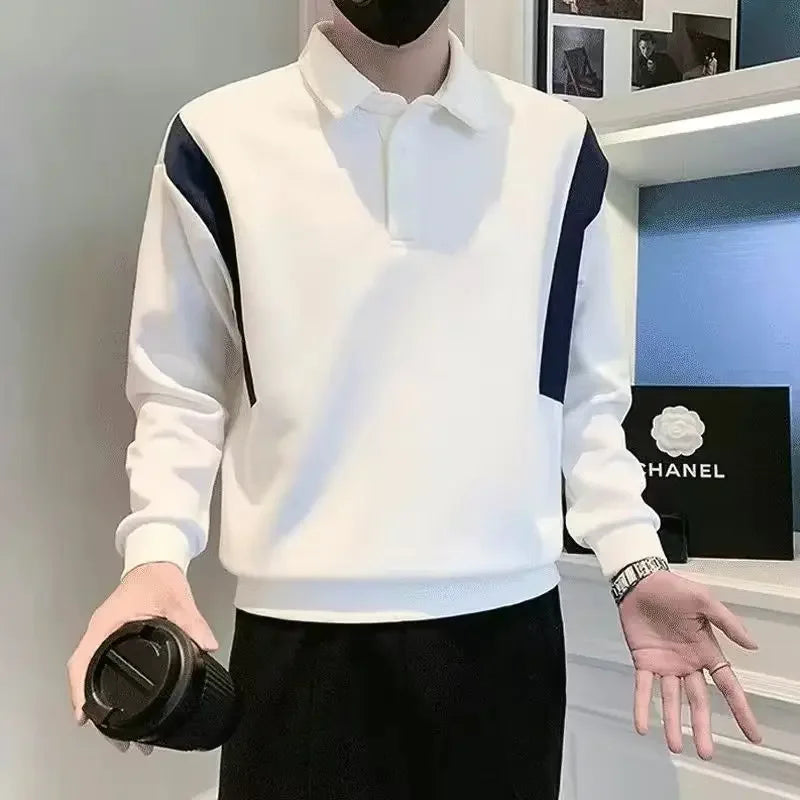 Men's Oversized Polo Sweatshirt