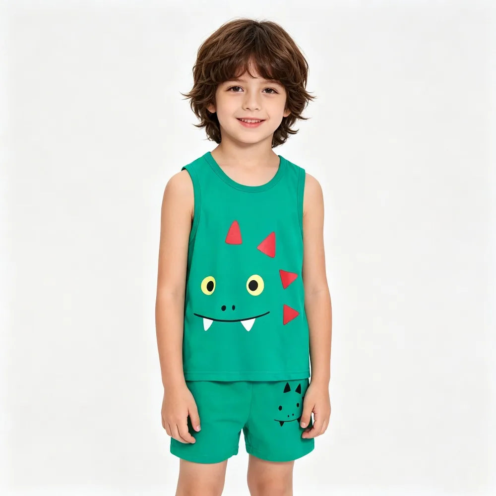 Kids' Vest & Shorts Summer Tank Set