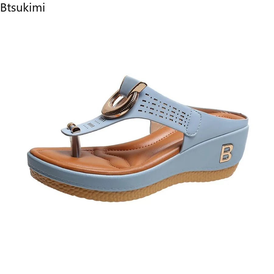 Women's Platform Wedge Flip-Flop Sandals