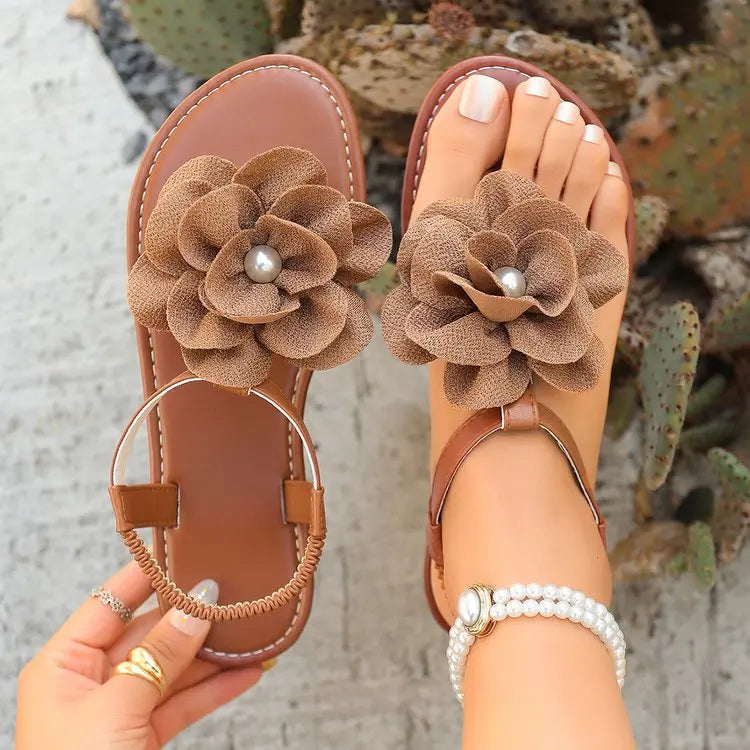 Women's Floral Flat Casual Sandals