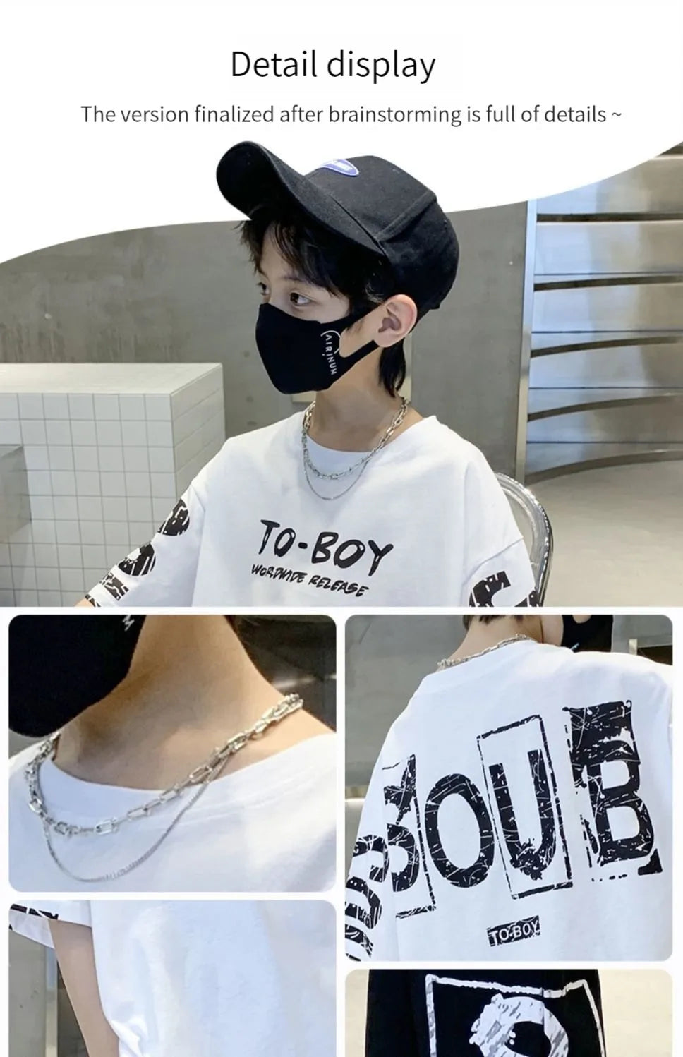 Boys' Hip-Hop T-Shirt & Pants Sports Set